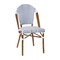 Flash Furniture Lourdes French Bistro 31.5in. Table, White and Navy PE Rattan, Glass Top w/2 Stack Chairs - Natural SDA-AD641012-80-2001-F-WHNVY-NAT-GG - alternate 5